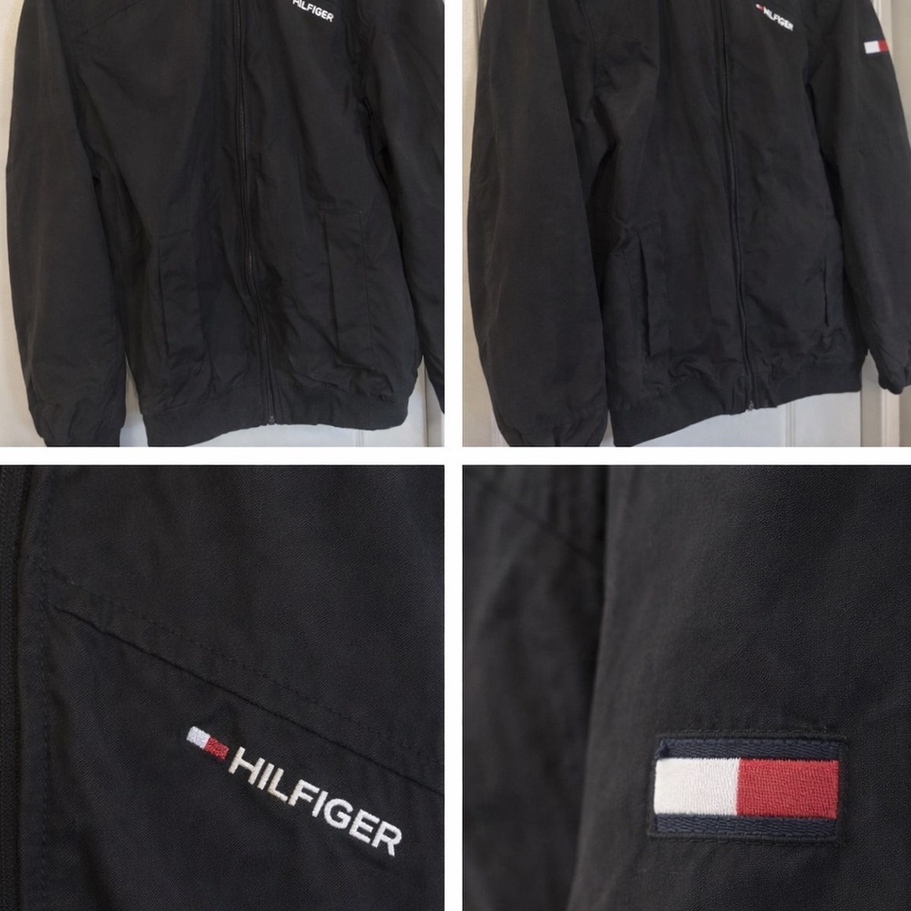Tommy Hilfiger Black Windbreaker Jacket